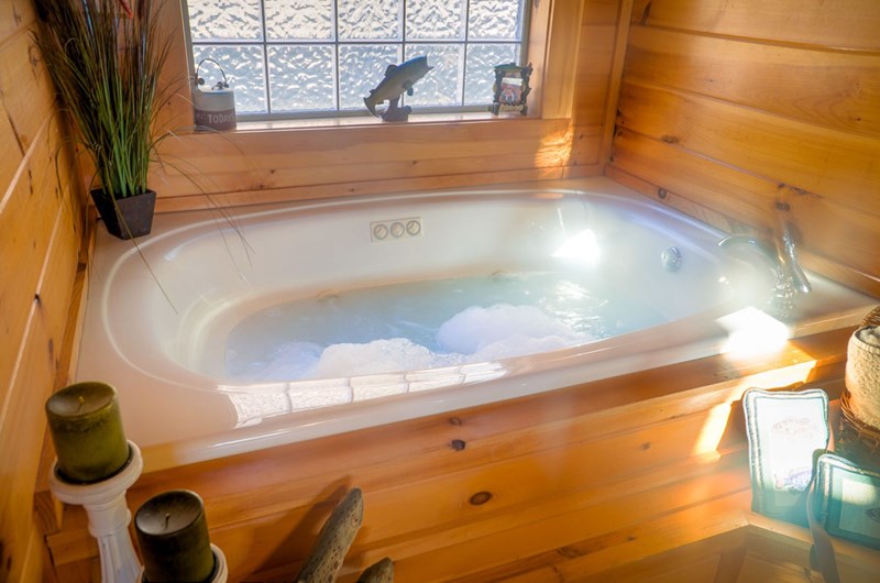 Jump in the Jacuzzi in the King master suite